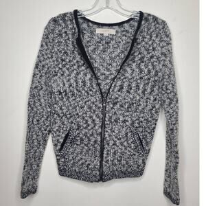 Ann Taylor LOFT long sleeve wool blend zipper cardigan sweater - small